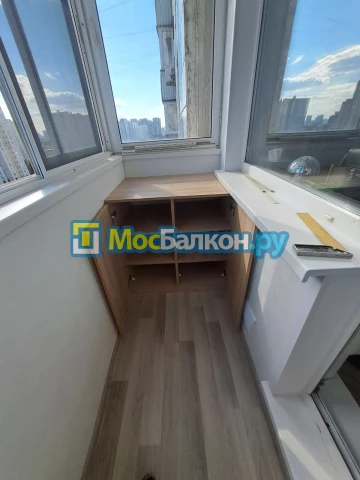 Шкаф на балкон купить в Долгопрудном на заказ недорого от МосБалкон