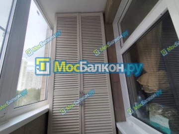 Шкаф на балкон купить в Долгопрудном на заказ недорого от МосБалкон