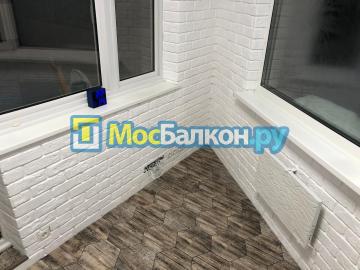 Обшивка лоджии камнем