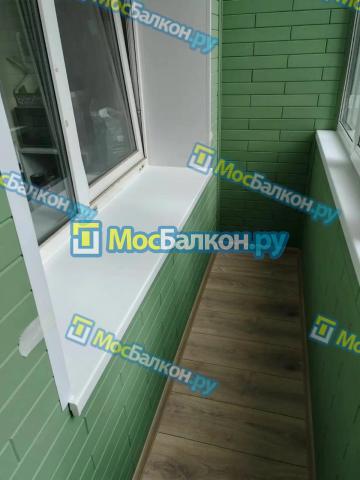ОТДЕЛКА БАЛКОНА СТЕНОВЫМ ПАРКЕТОМ+ ПОКРАСКА