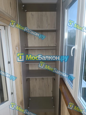 Шкаф на балкон купить в Долгопрудном на заказ недорого от МосБалкон