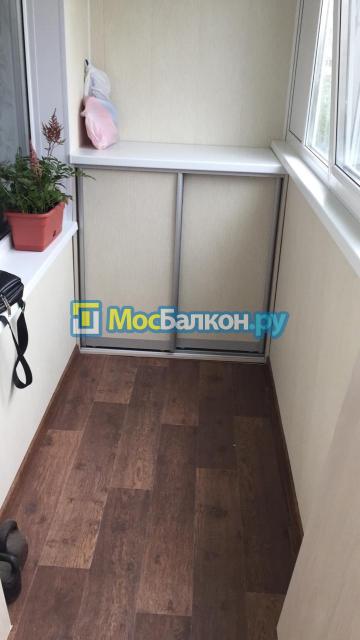 Описание работы МосБалкон- Шкаф купе на балкон с тумбой