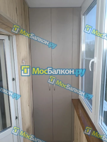Шкаф на балкон купить в Долгопрудном на заказ недорого от МосБалкон