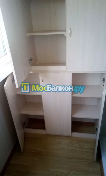 Шкаф на балкон купить в Долгопрудном на заказ недорого от МосБалкон