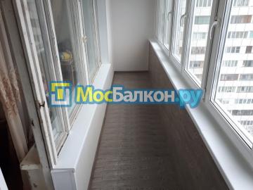 Остекление прямой лоджии пластиковыми окнами