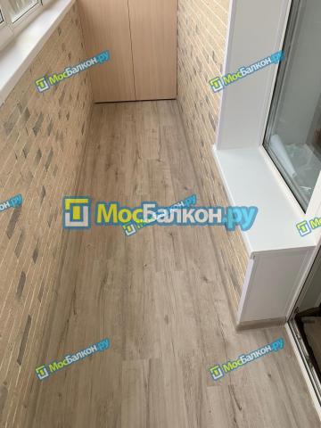 Отделка Балкона 4 метра Декоративным камнем(кирпичом)